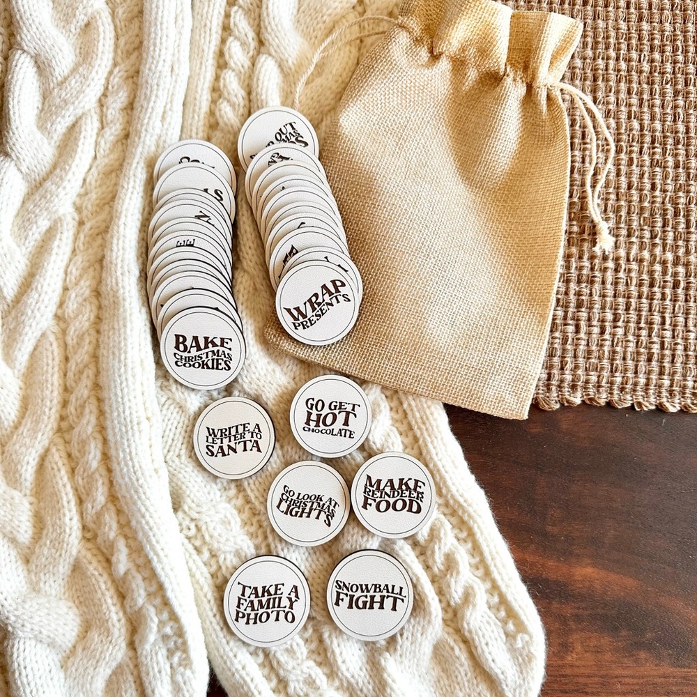 Christmas Countdown Coin Tokens Activity